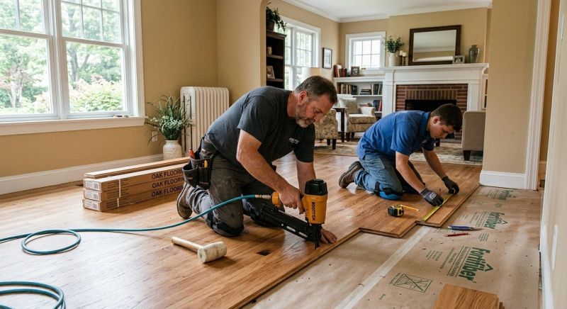 Dark Wood Floor Installation in Fort Worth, TX